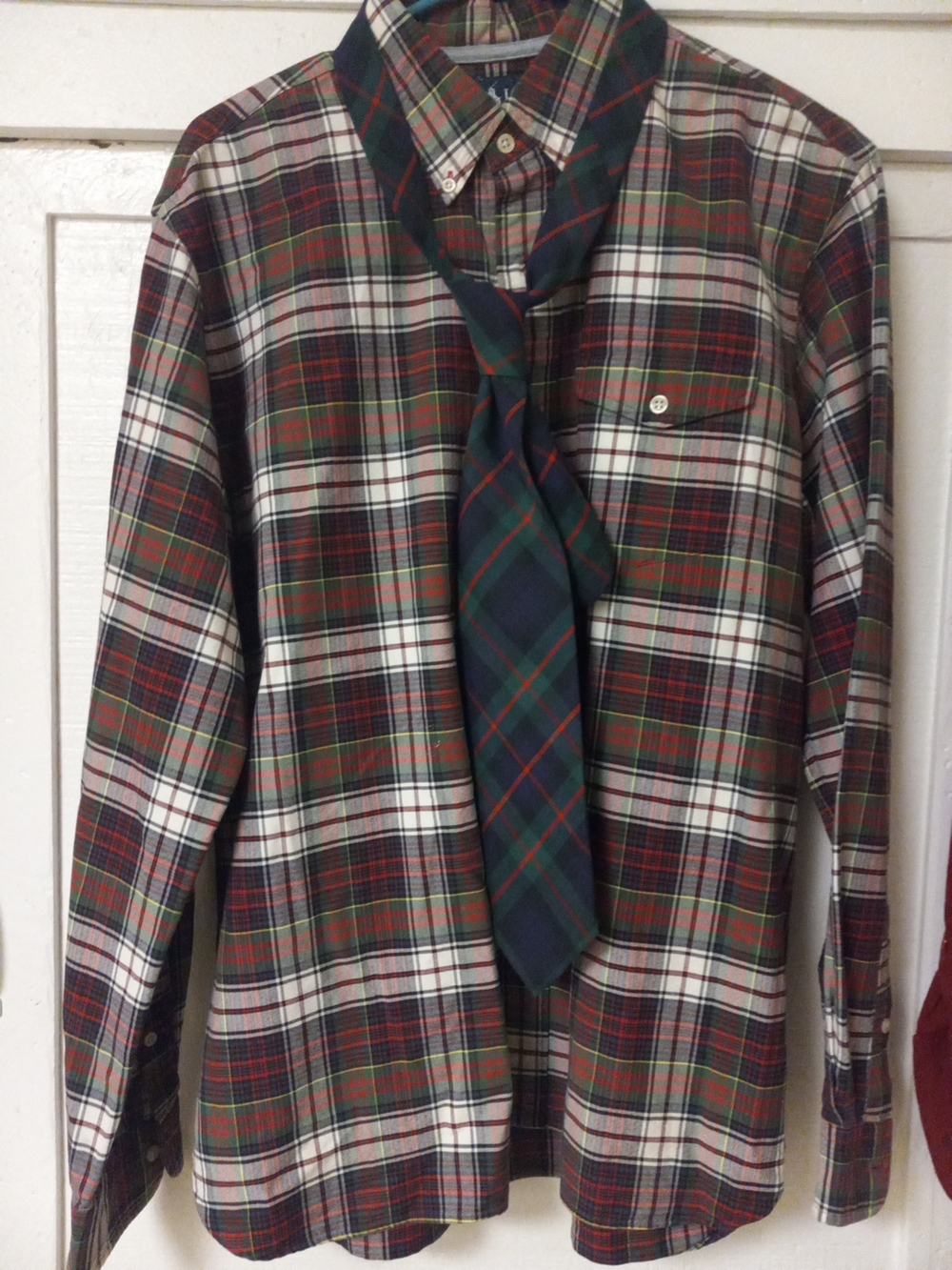 Ralph Lauren Green Red White Tartan Button-Down Shirt
